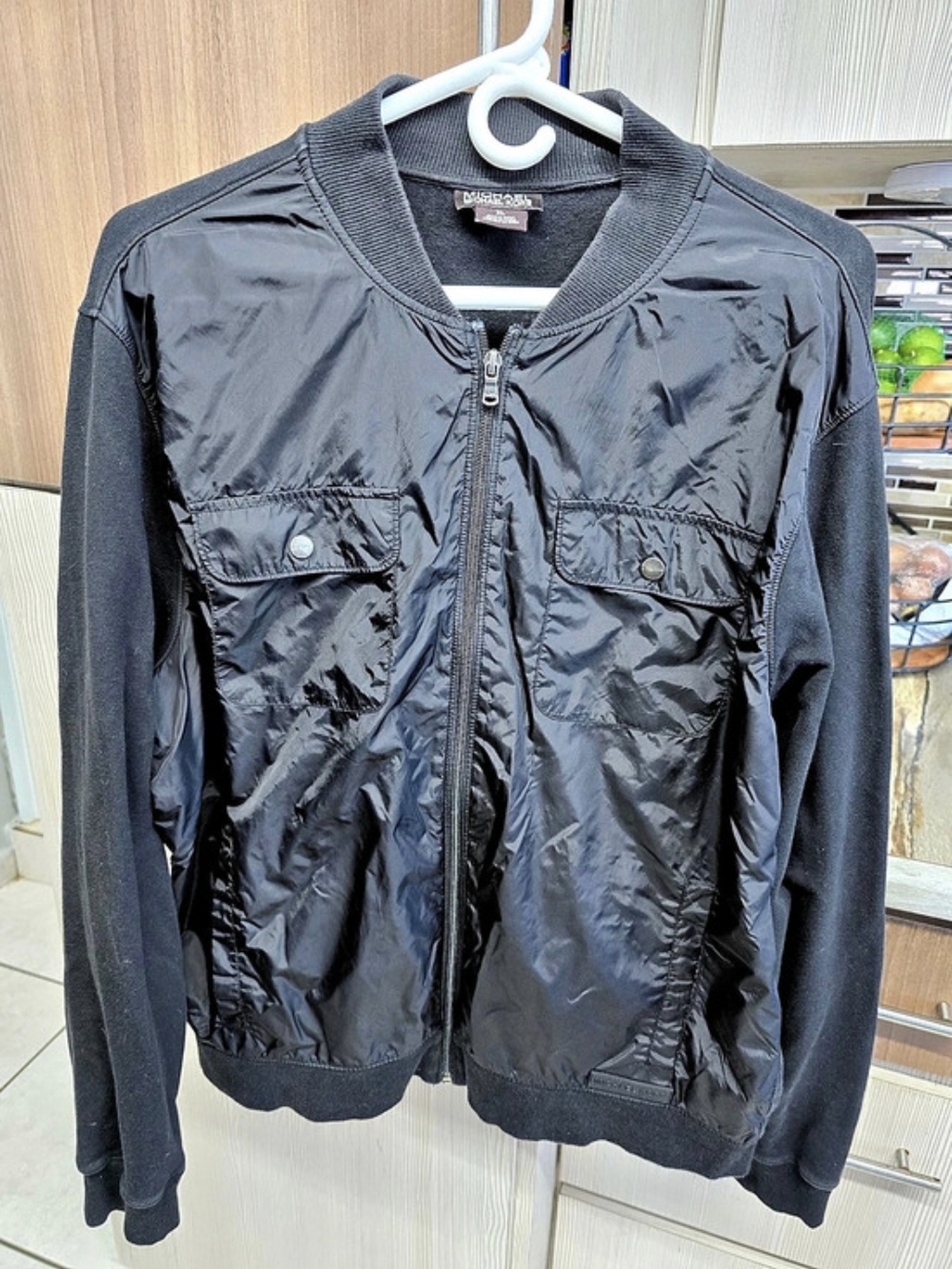Michael Kors Black Bomber Jacket XL Like New